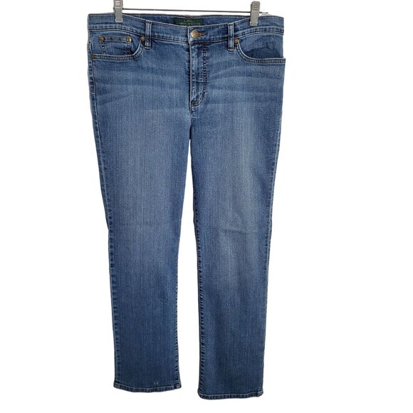 Lauren Jeans Co Denim - LRL Ralph Lauren Womens Size 12P Jeans 12 Petite Classic Straight Denim Stretch